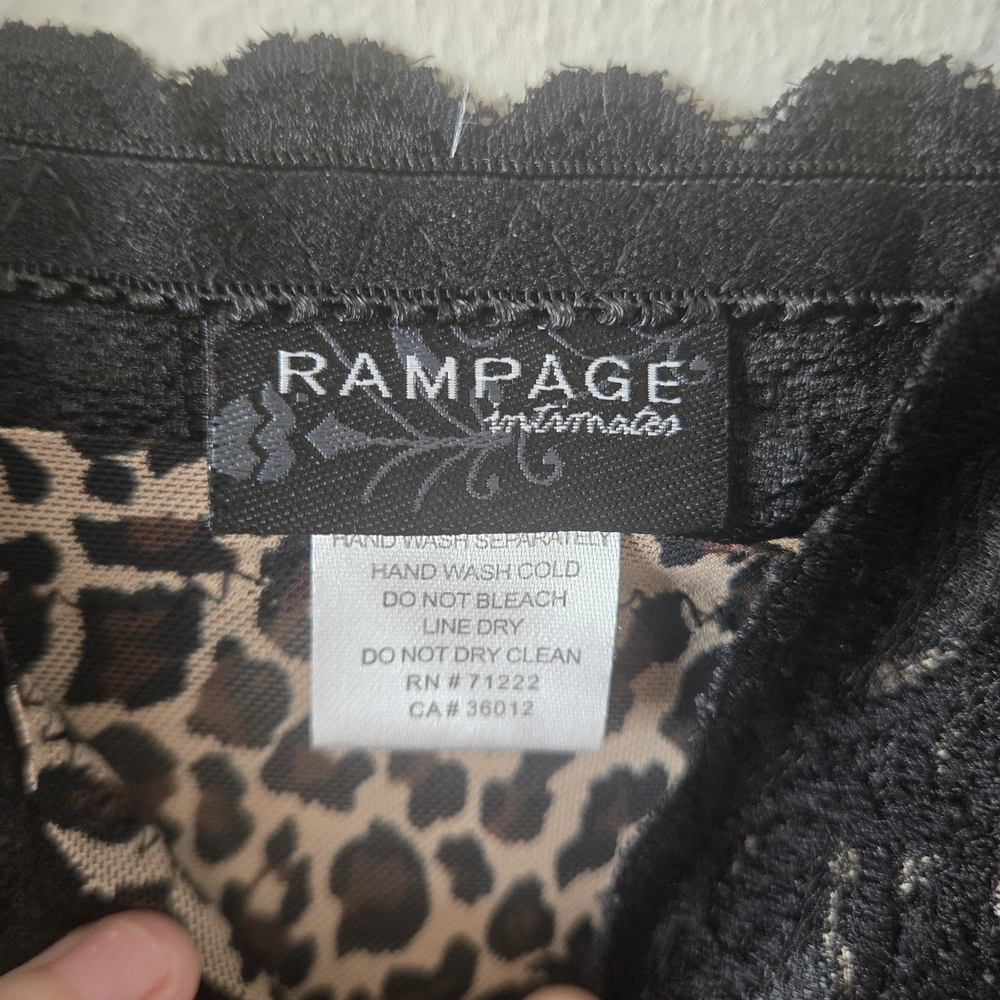 Rampage Y2K Leopard Print Slip Dress / Lingerie with Lace Trim - Picture 3 of 6